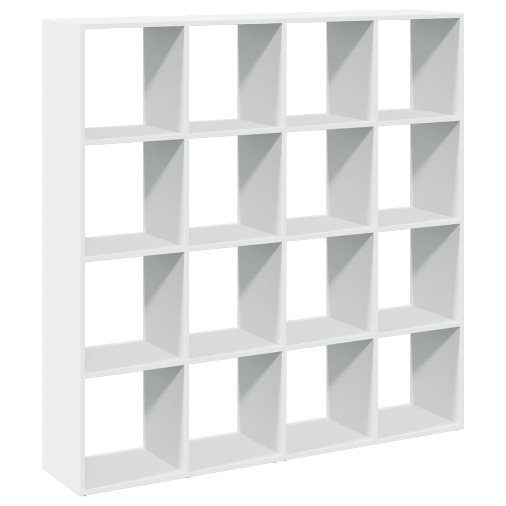 vidaXL Estantería librería madera ingeniería blanca 137,5x29x137,5 cm