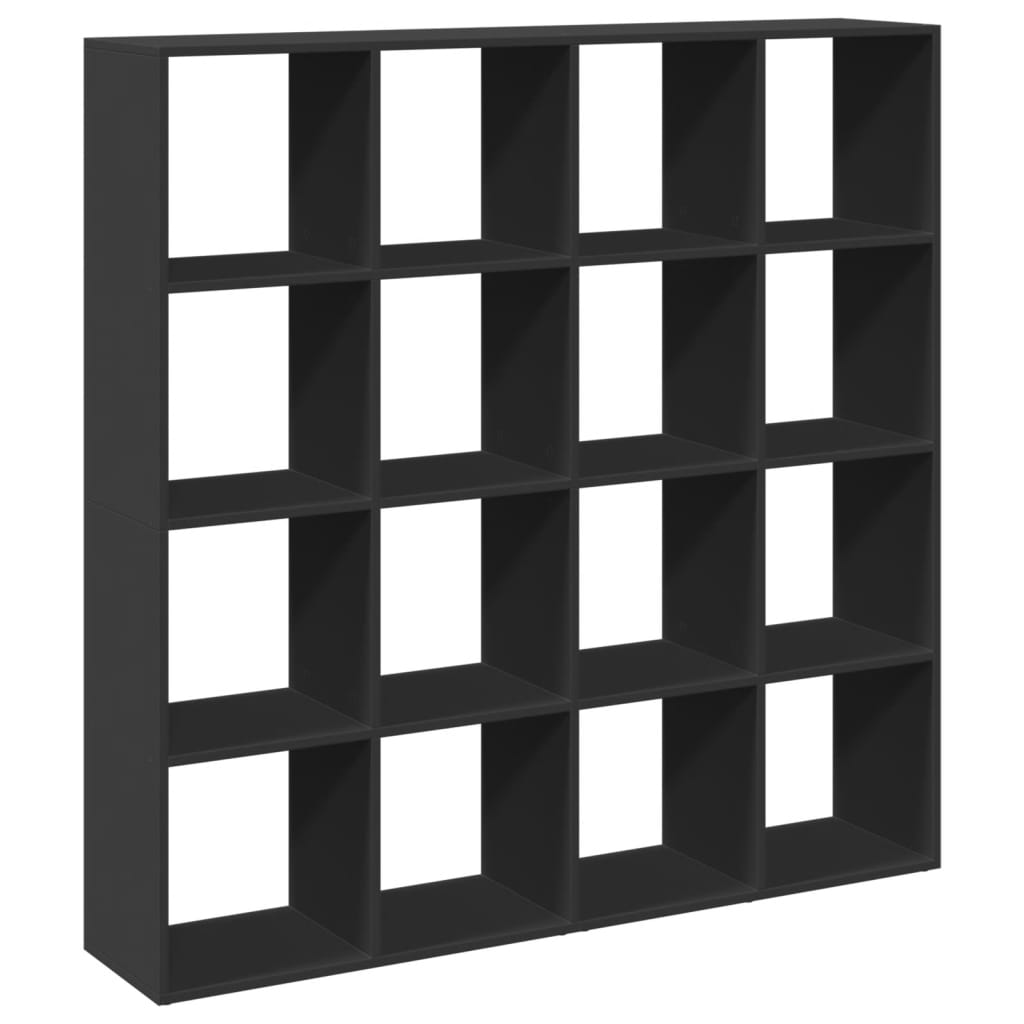 vidaXL Estantería librería madera ingeniería negra 137,5x29x137,5 cm