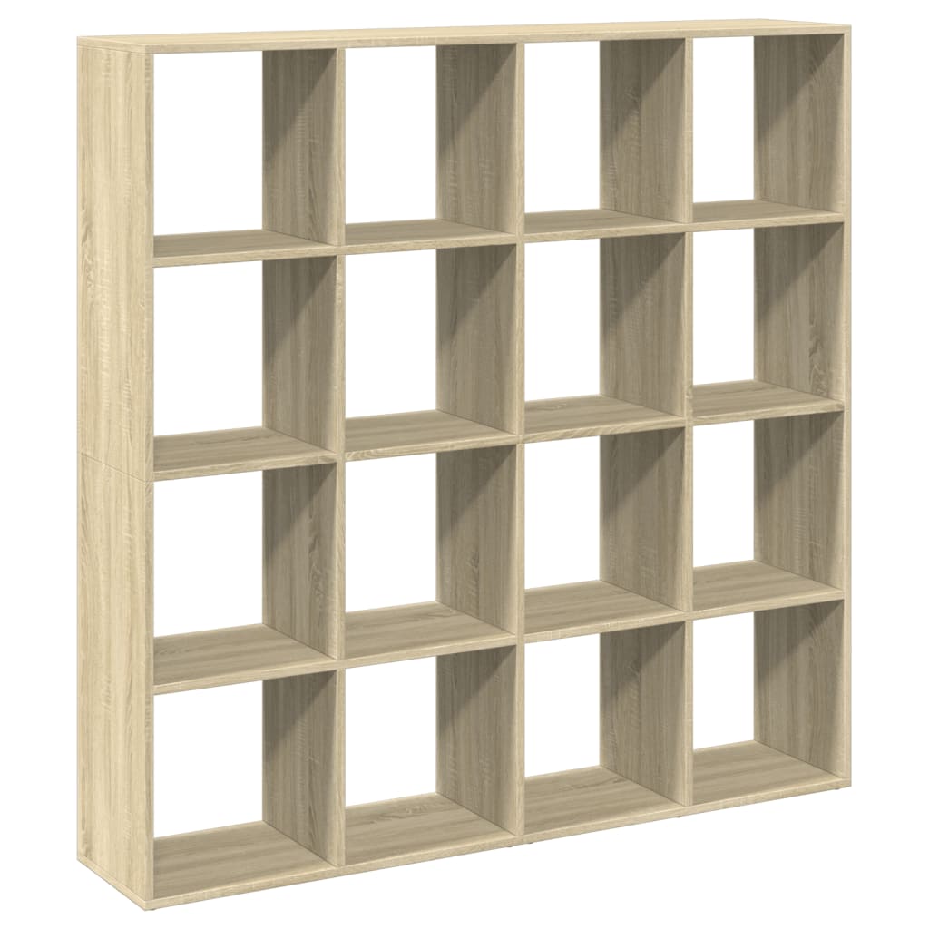 vidaXL Estantería madera de ingeniería roble Sonoma 137,5x29x137,5 cm