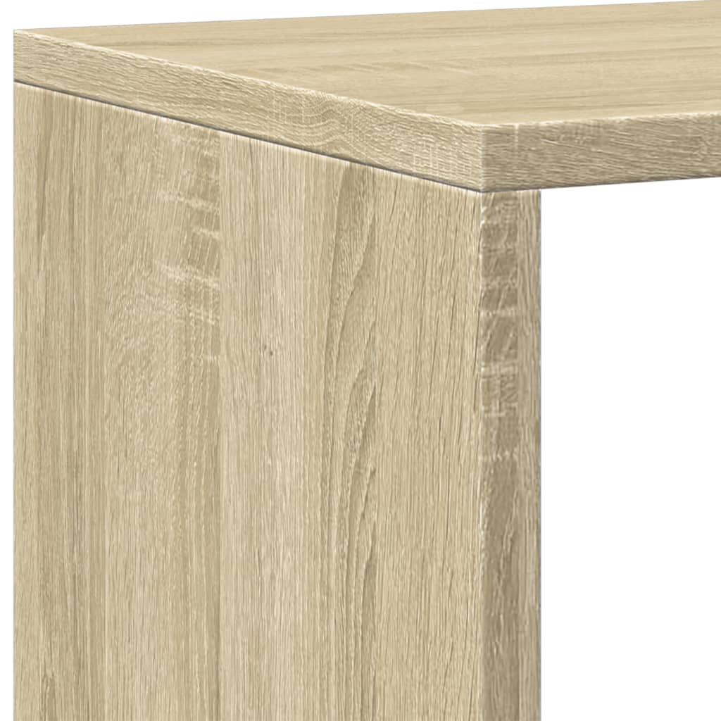 vidaXL Estantería madera de ingeniería roble Sonoma 137,5x29x137,5 cm