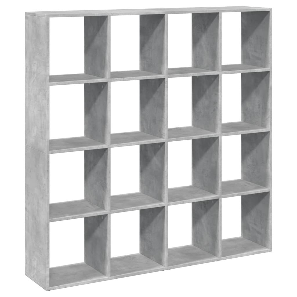 vidaXL Estantería madera de ingeniería gris hormigón 137,5x29x137,5 cm