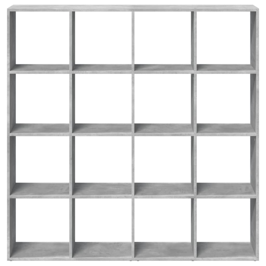 vidaXL Estantería madera de ingeniería gris hormigón 137,5x29x137,5 cm