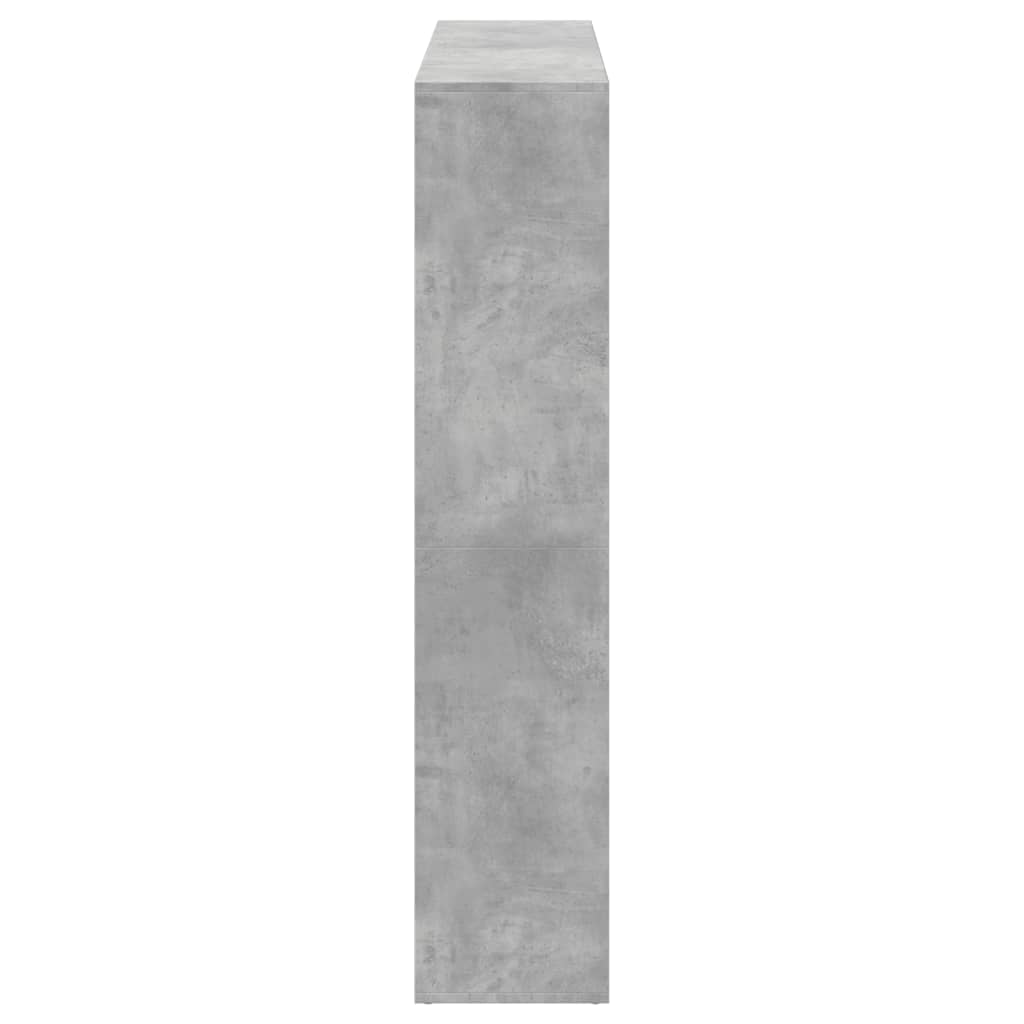 vidaXL Estantería madera de ingeniería gris hormigón 137,5x29x137,5 cm