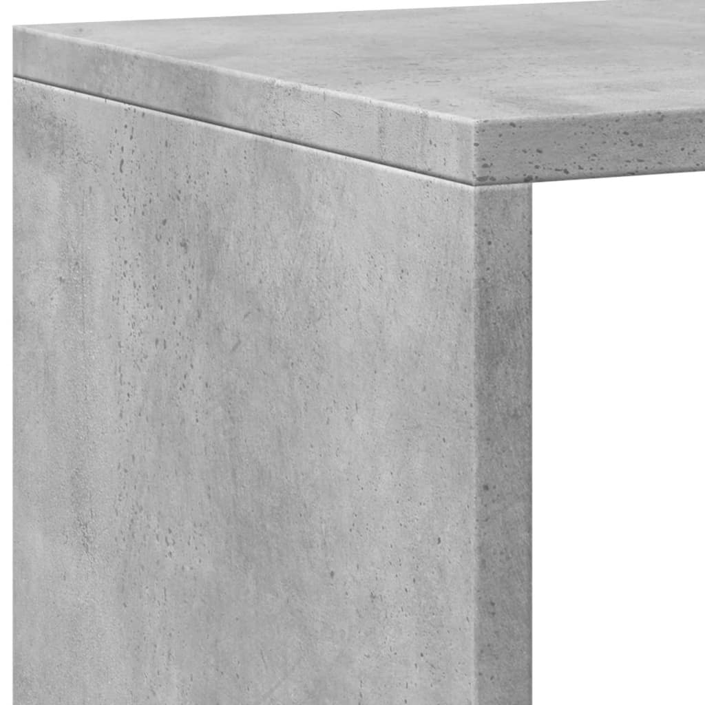 vidaXL Estantería madera de ingeniería gris hormigón 137,5x29x137,5 cm