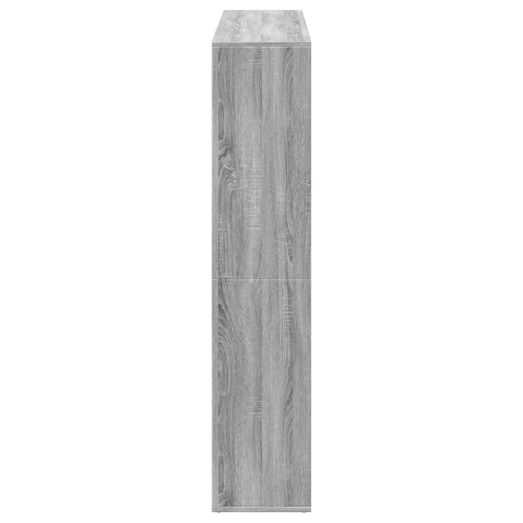 vidaXL Estantería madera de ingeniería gris Sonoma 137,5x29x137,5 cm