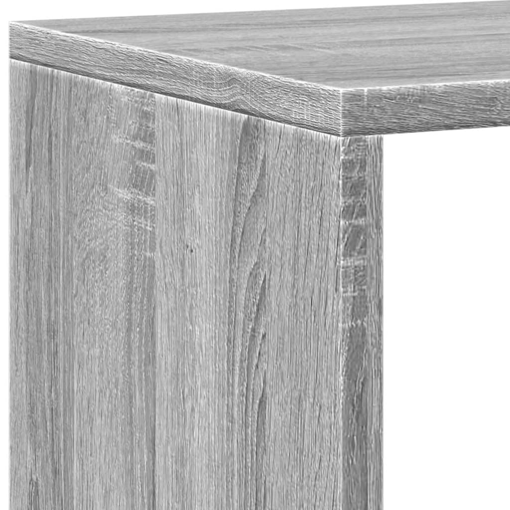 vidaXL Estantería madera de ingeniería gris Sonoma 137,5x29x137,5 cm