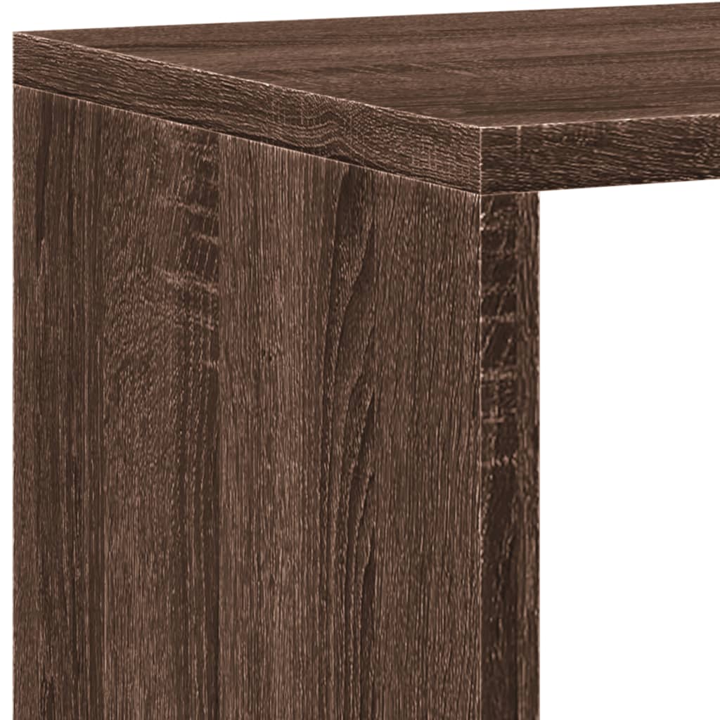 vidaXL Estantería madera de ingeniería marrón roble 137,5x29x137,5 cm