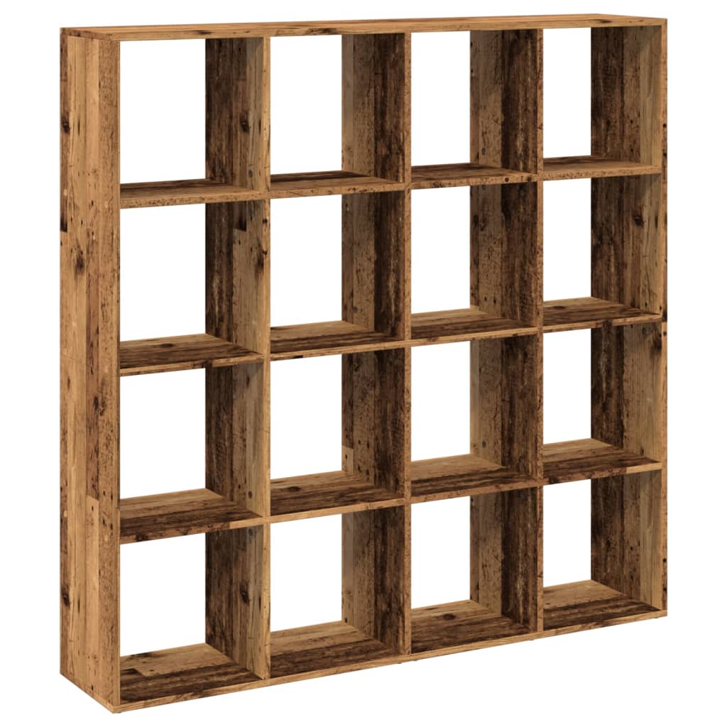 vidaXL Estantería madera de ingeniería envejecida 137,5x29x137,5 cm