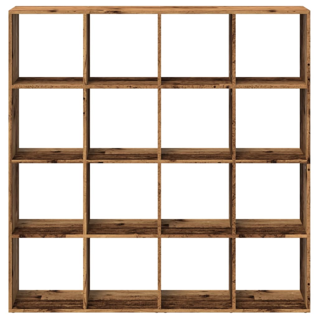 vidaXL Estantería madera de ingeniería envejecida 137,5x29x137,5 cm