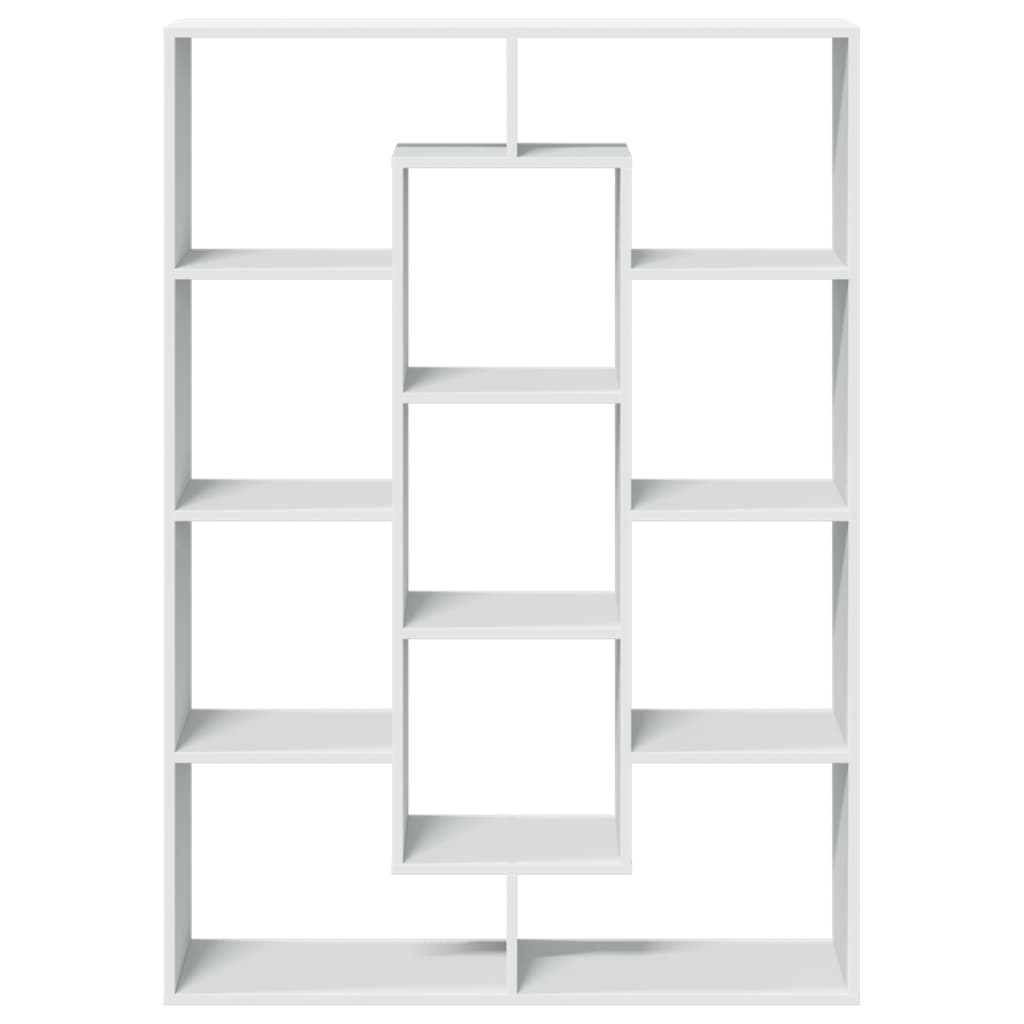 vidaXL Estantería librería madera de ingeniería blanca 102x29x143 cm