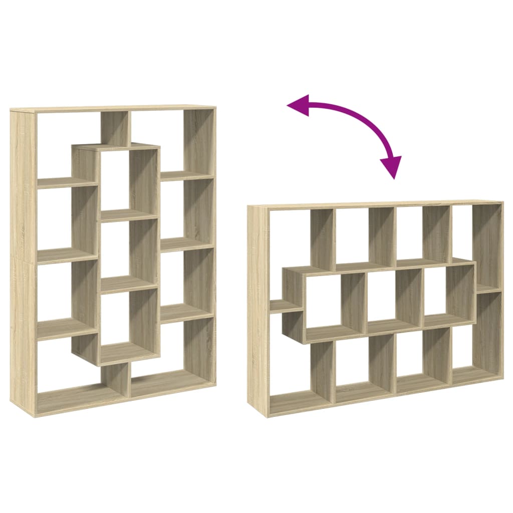 vidaXL Estantería de madera de ingeniería roble Sonoma 102x29x143 cm