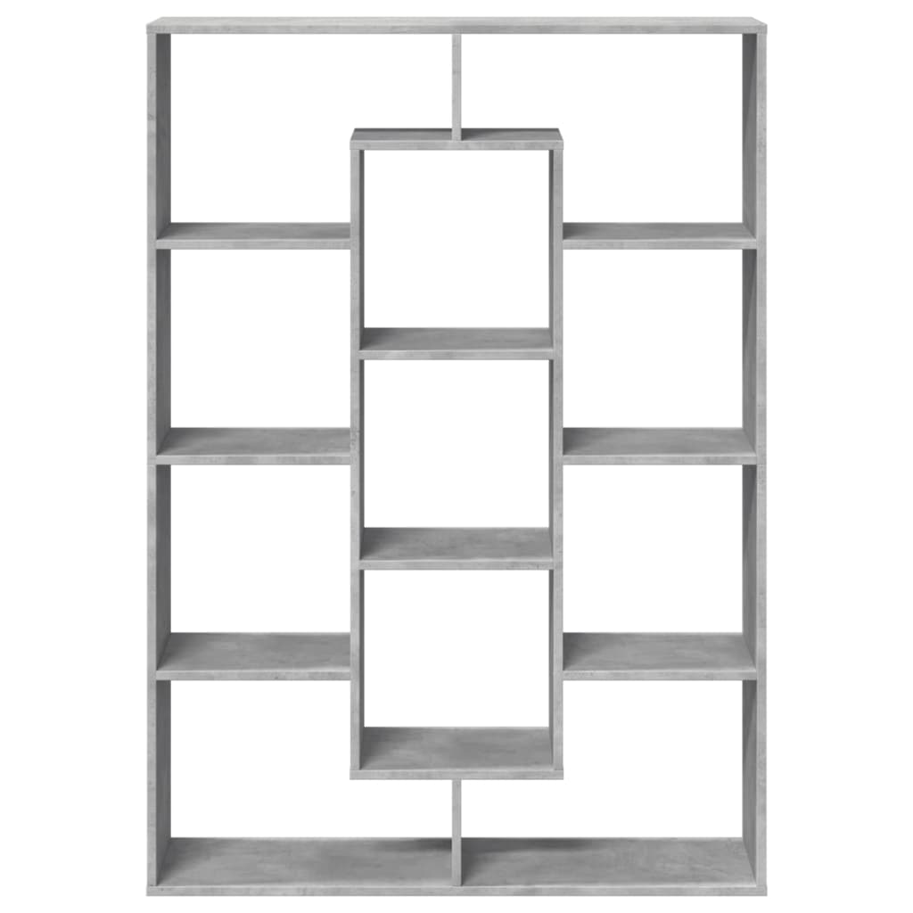 vidaXL Estantería de madera de ingeniería gris hormigón 102x29x143 cm