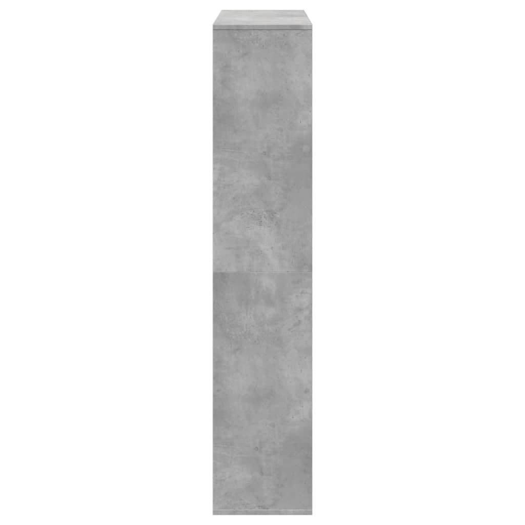 vidaXL Estantería de madera de ingeniería gris hormigón 102x29x143 cm