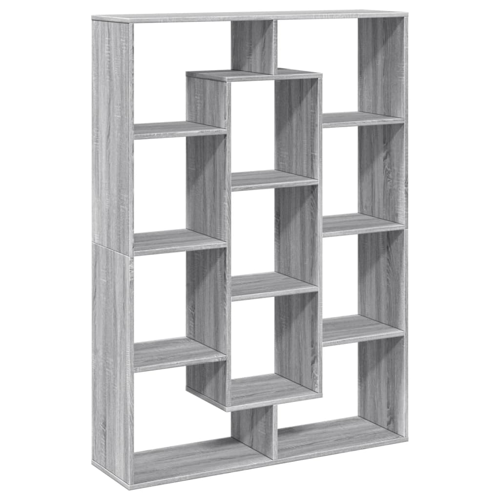 vidaXL Estantería madera de ingeniería gris Sonoma 102x29x143 cm