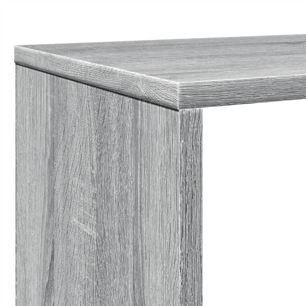 vidaXL Estantería madera de ingeniería gris Sonoma 102x29x143 cm