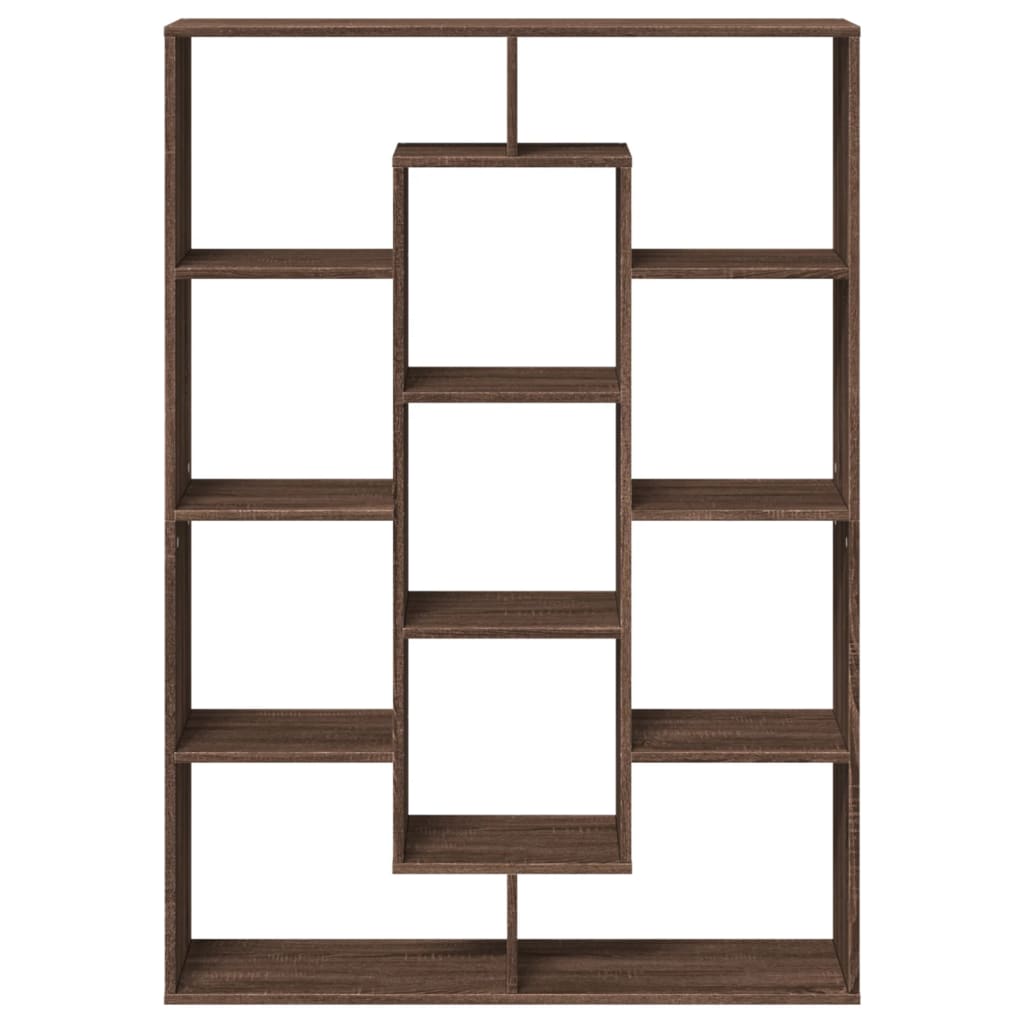 vidaXL Estantería de madera de ingeniería marrón roble 102x29x143 cm