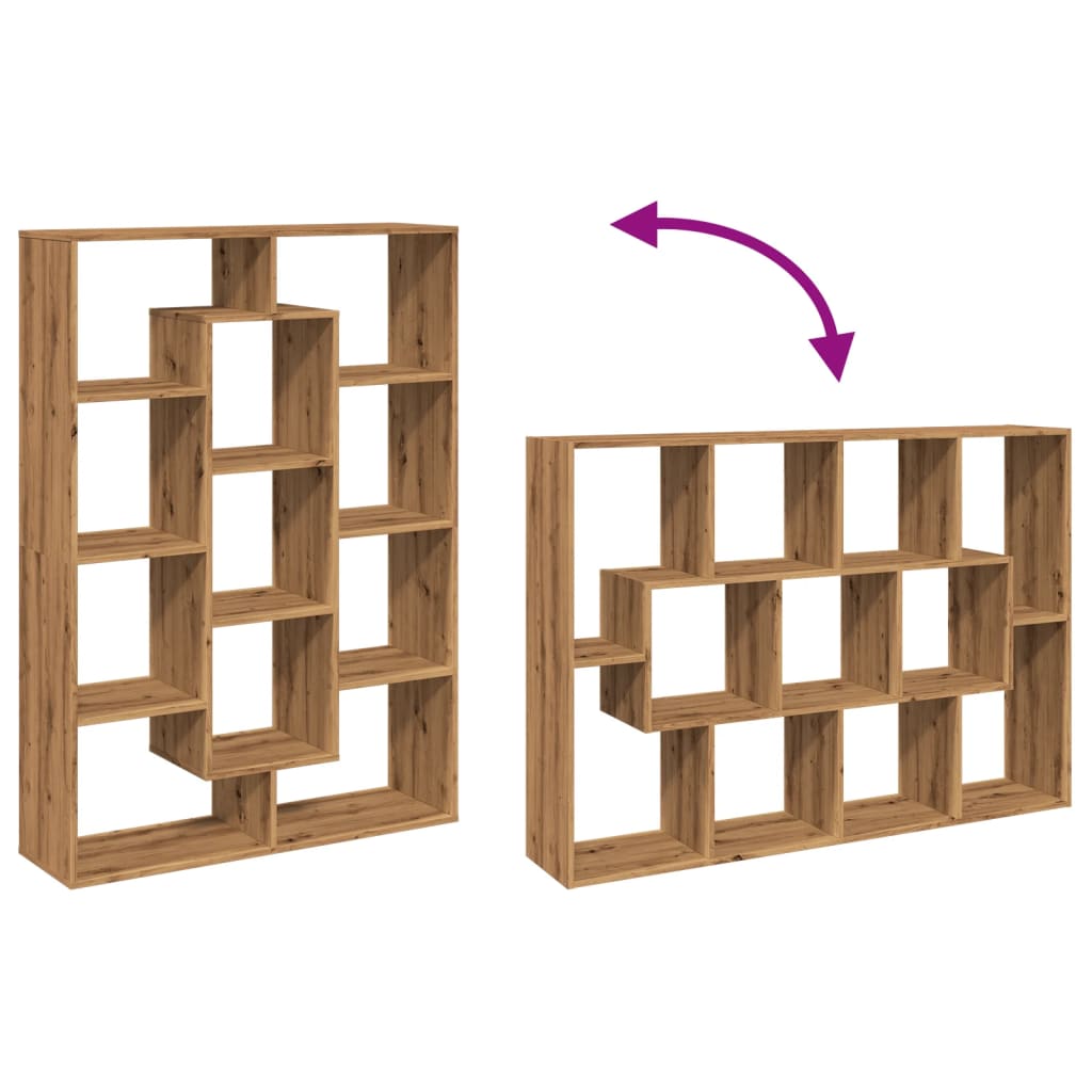 vidaXL Estantería madera de ingeniería roble artisian 137,5x29x137,5cm