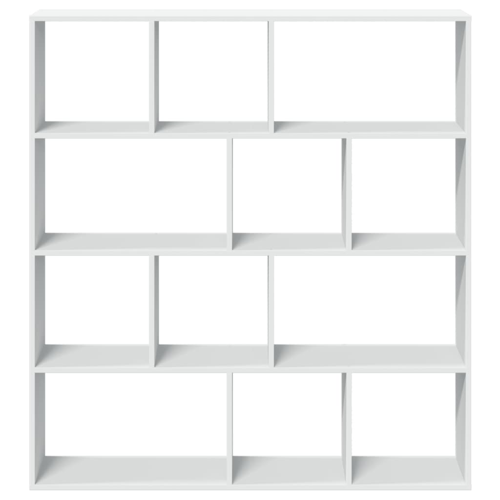 vidaXL Estantería librería madera de ingeniería blanca 132x29x141,5 cm