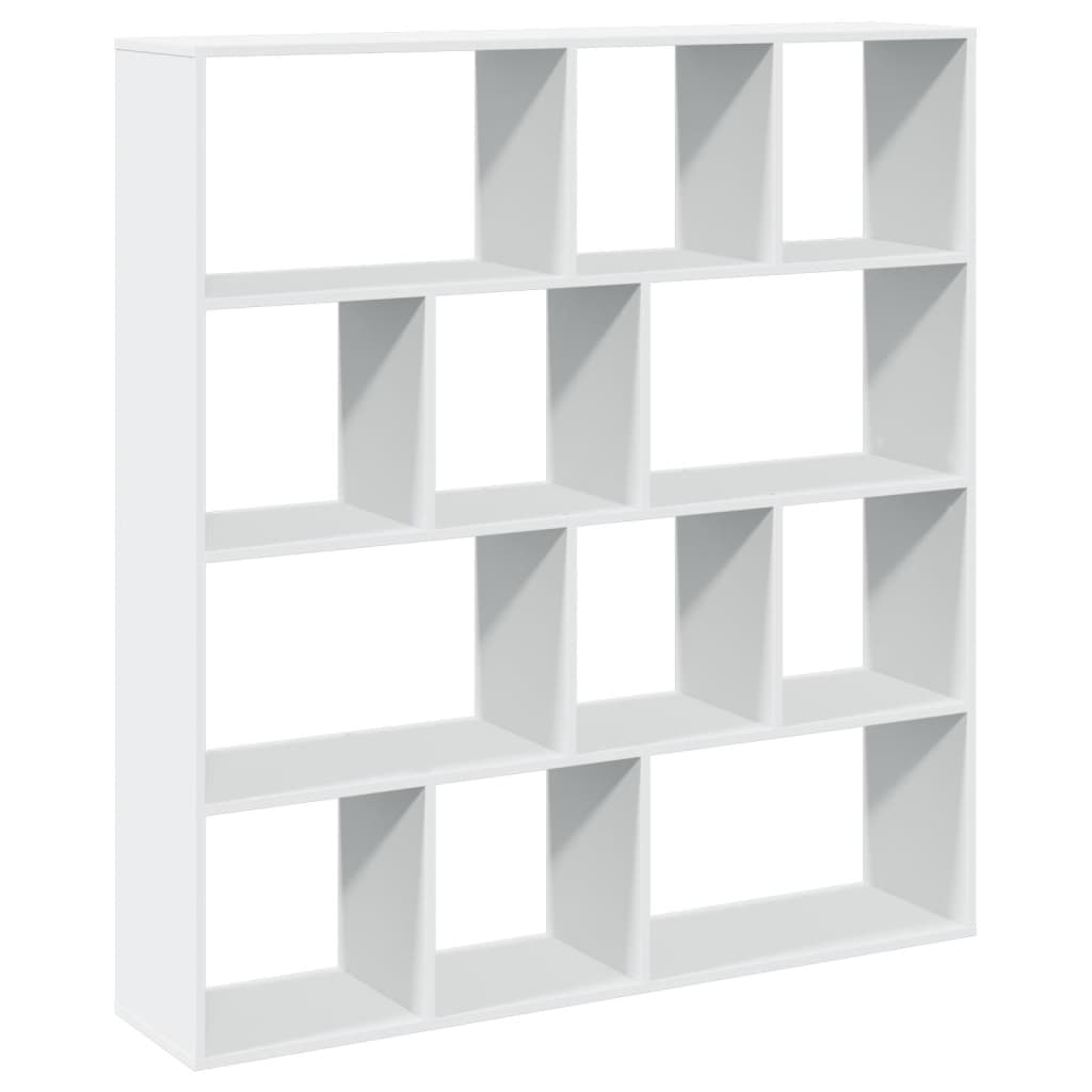 vidaXL Estantería librería madera de ingeniería blanca 132x29x141,5 cm