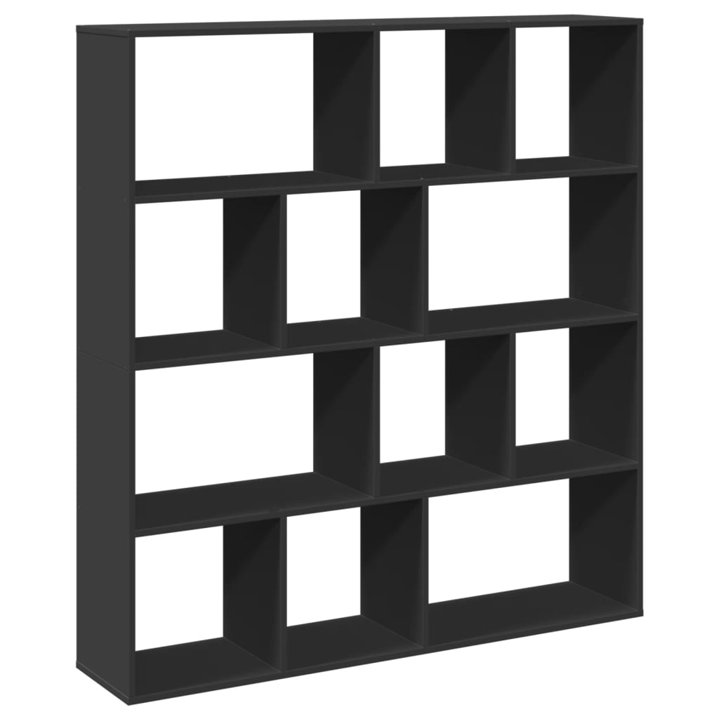 vidaXL Estantería de madera de ingeniería negra 132x29x141,5 cm