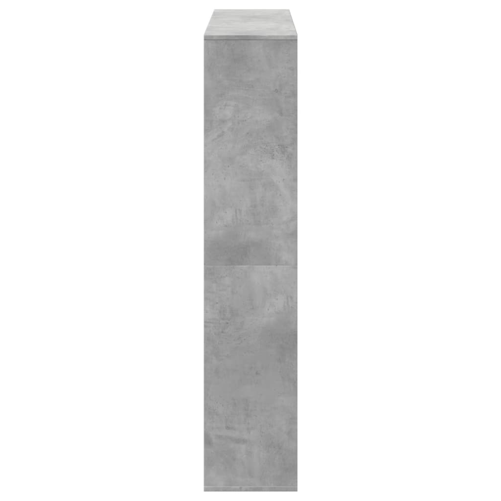 vidaXL Estantería madera de ingeniería gris hormigón 132x29x141,5 cm