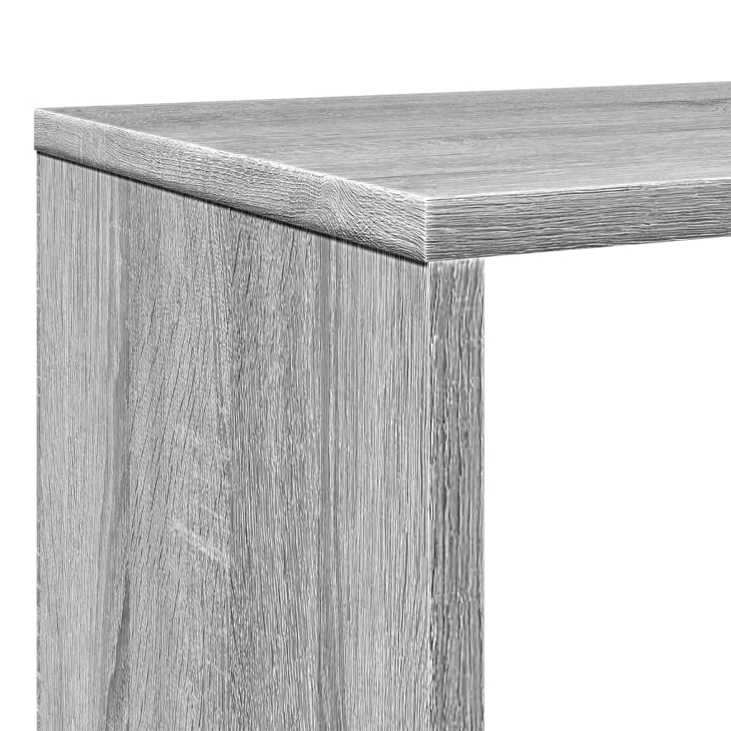 vidaXL Estantería madera de ingeniería gris Sonoma 132x29x141,5 cm