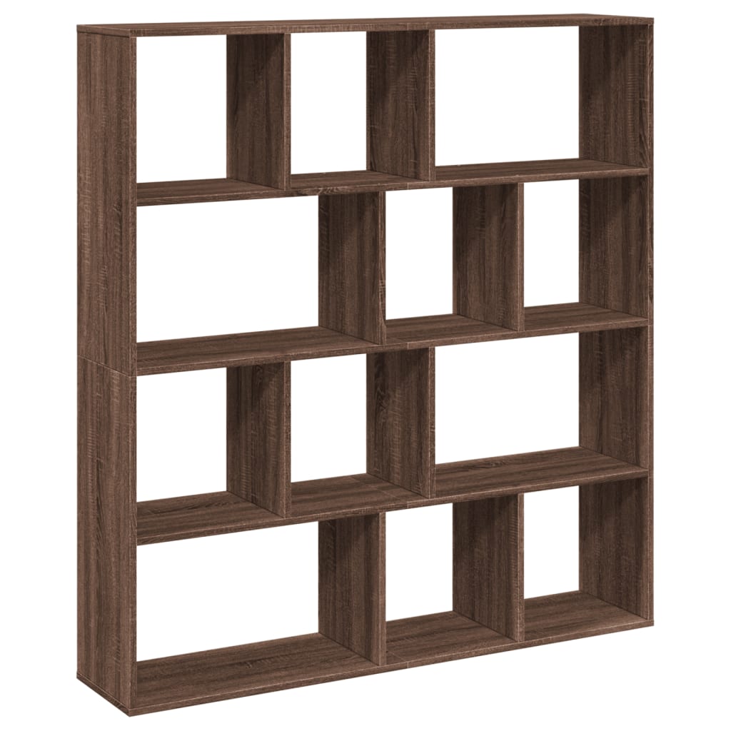 vidaXL Estantería de madera de ingeniería marrón roble 132x29x141,5 cm