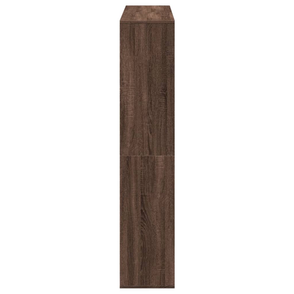 vidaXL Estantería de madera de ingeniería marrón roble 132x29x141,5 cm