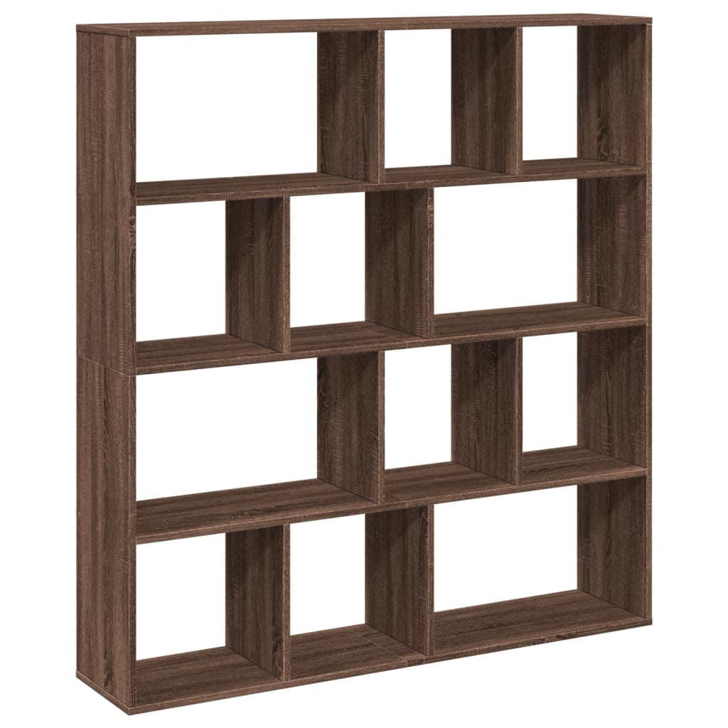 vidaXL Estantería de madera de ingeniería marrón roble 132x29x141,5 cm