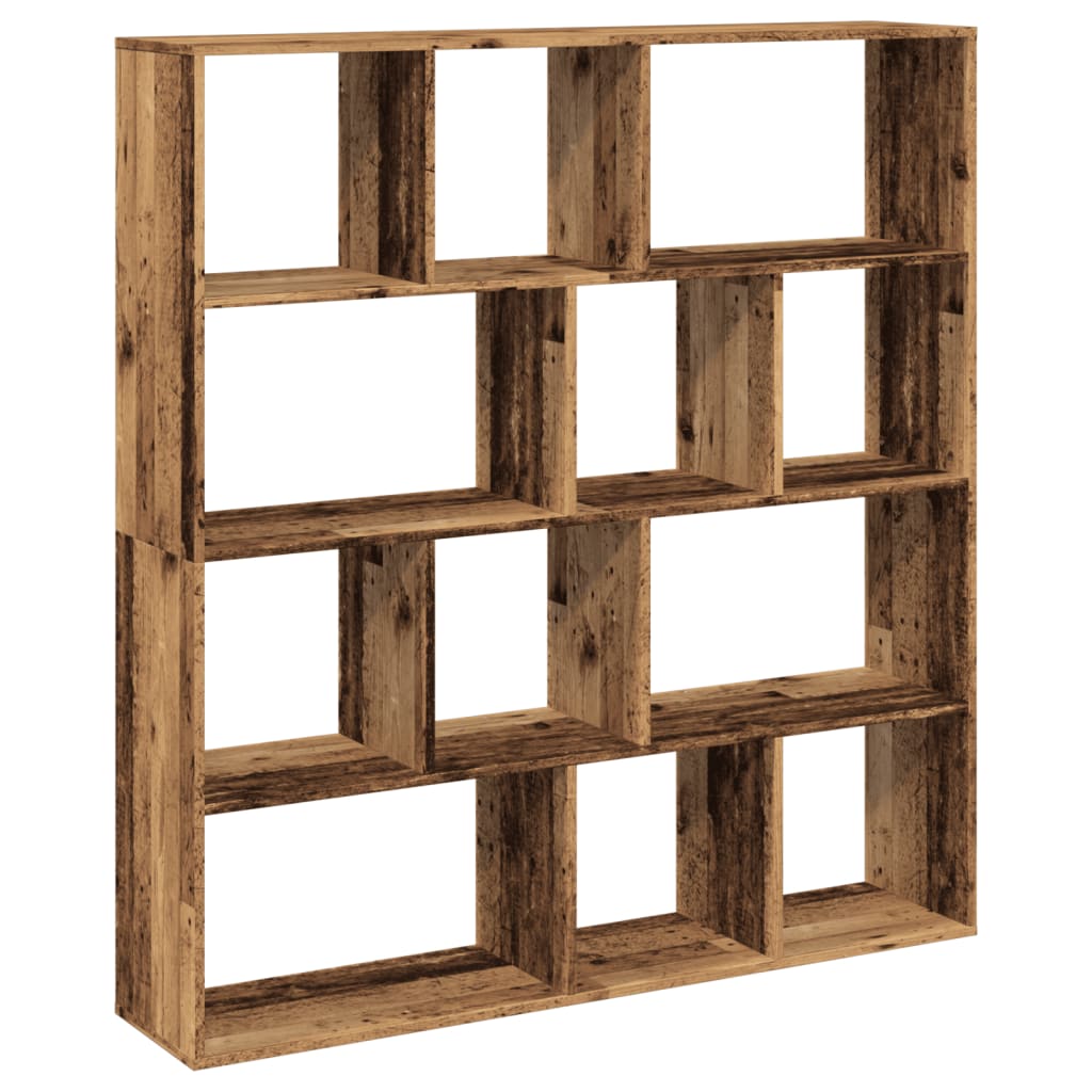 vidaXL Estantería de madera de ingeniería envejecida 132x29x141,5 cm