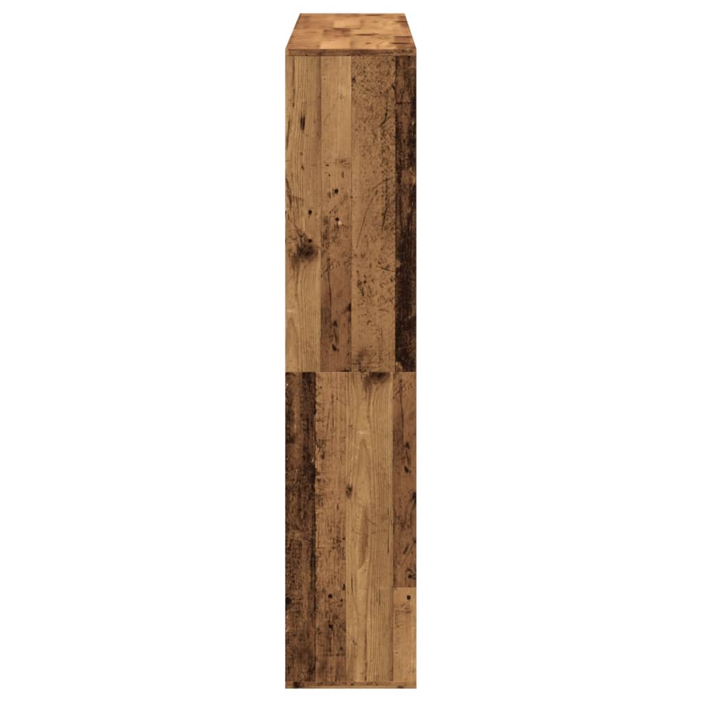 vidaXL Estantería de madera de ingeniería envejecida 132x29x141,5 cm