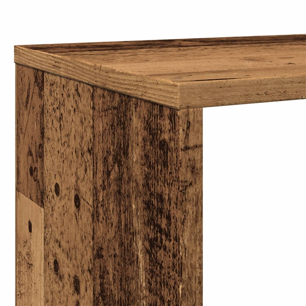 vidaXL Estantería de madera de ingeniería envejecida 132x29x141,5 cm