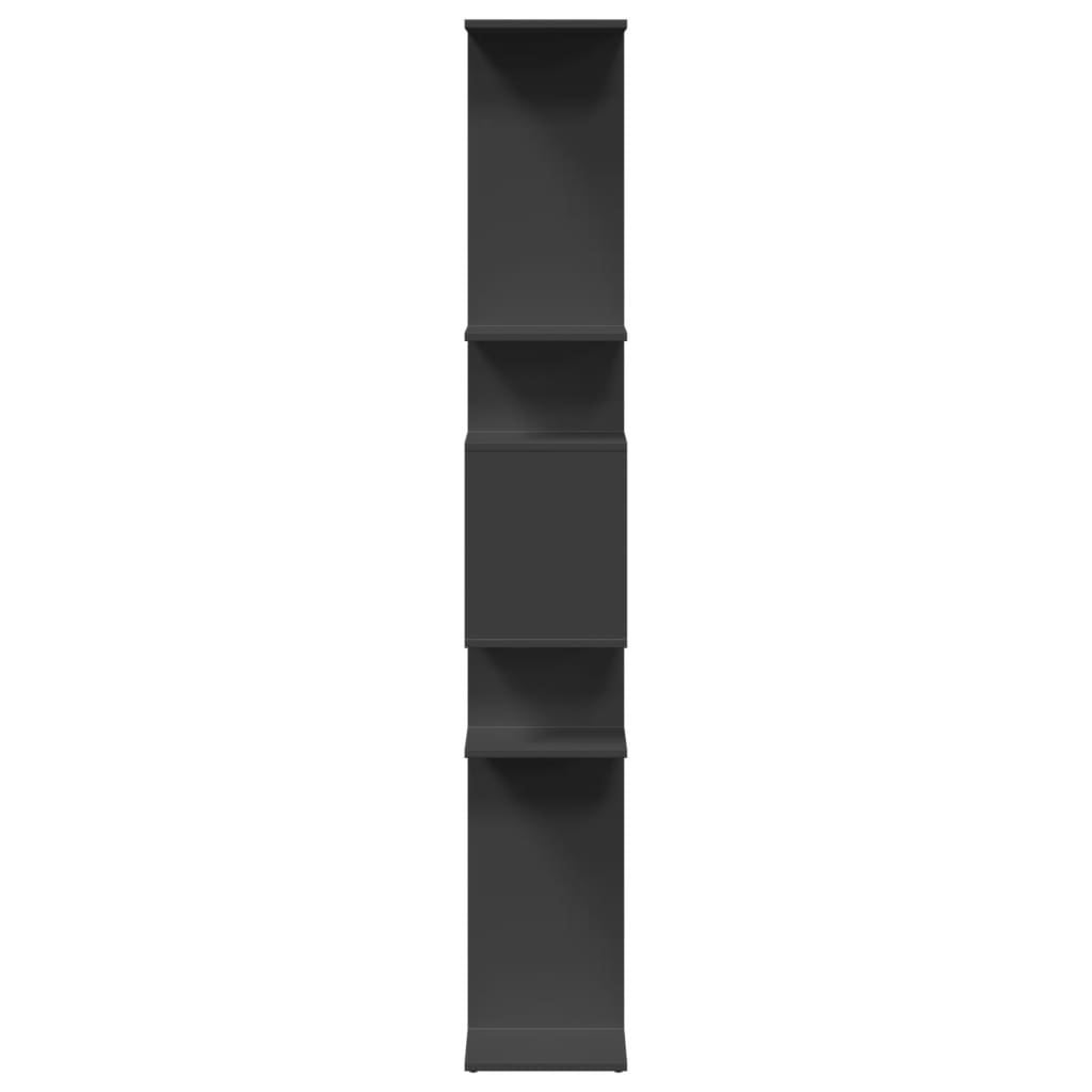 vidaXL Estantería de madera de ingeniería negra 92x29x188 cm