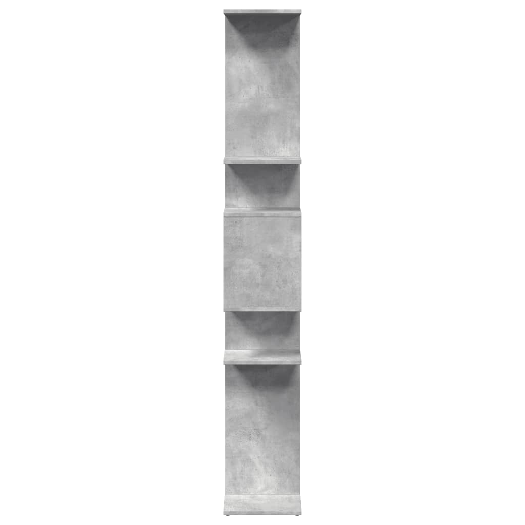 vidaXL Estantería madera contrachapada gris hormigón 92x29x188 cm