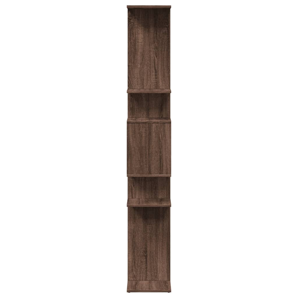 vidaXL Estantería de madera de ingeniería marrón roble 92x29x188 cm