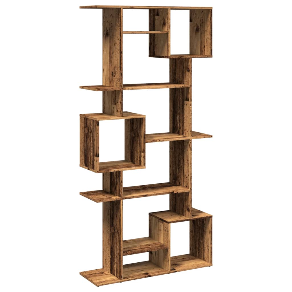 vidaXL Estantería de madera de ingeniería envejecida 92x29x188 cm