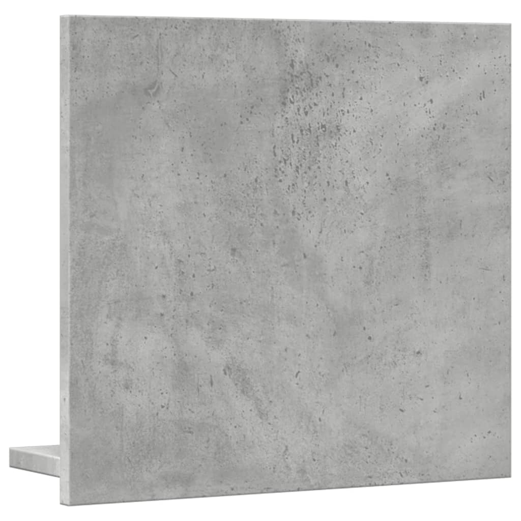 vidaXL Espejo mueble baño madera ingeniería gris hormigón 40x11x37 cm