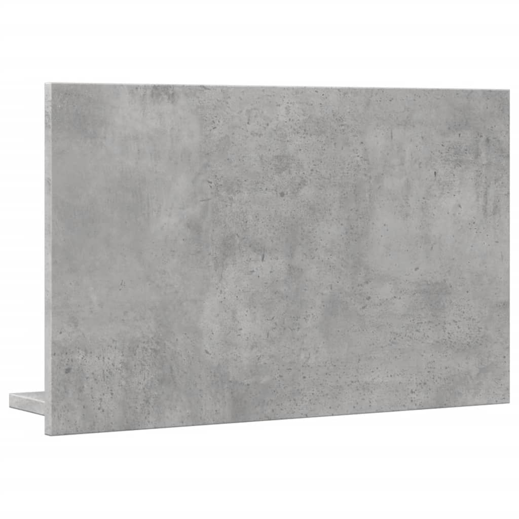 vidaXL Espejo mueble baño madera ingeniería gris hormigón 60x11x37 cm