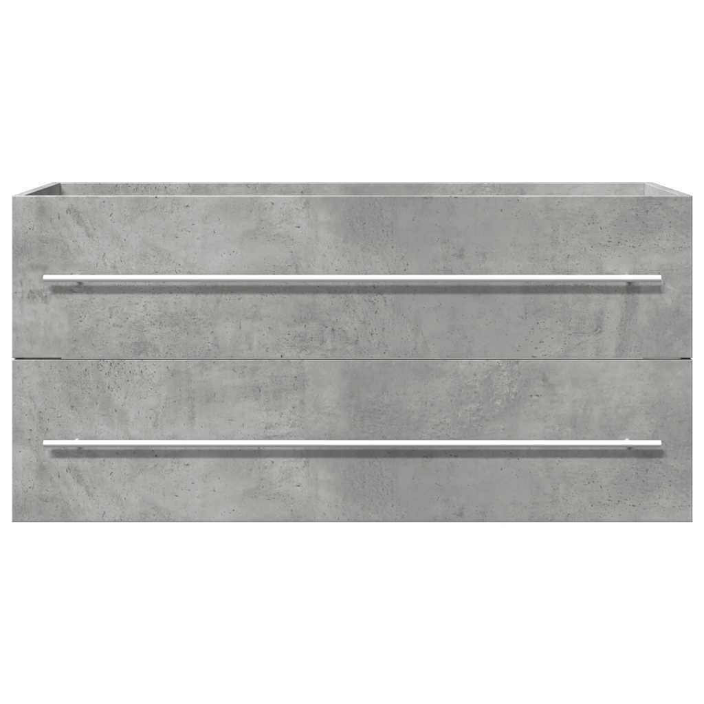 vidaXL Armario para lavabo contrachapada gris hormigón 100x38,5x48 cm