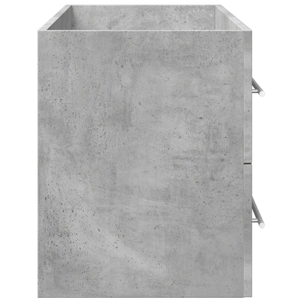 vidaXL Armario para lavabo contrachapada gris hormigón 100x38,5x48 cm