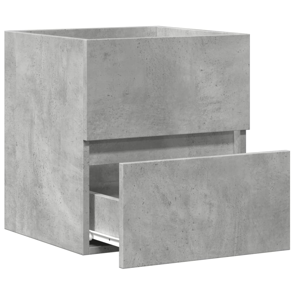 vidaXL Armario de lavabo madera ingeniería gris hormigón 41x38,5x45 cm