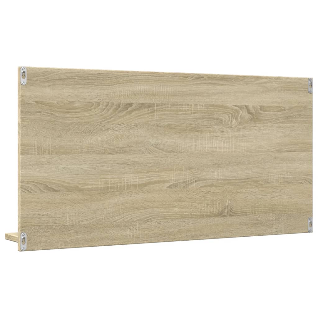 vidaXL Espejo mueble baño madera ingeniería roble Sonoma 90x11x45 cm