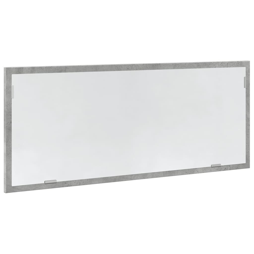 vidaXL Espejo de baño LED madera ingeniería gris hormigón 100x8,5x37cm