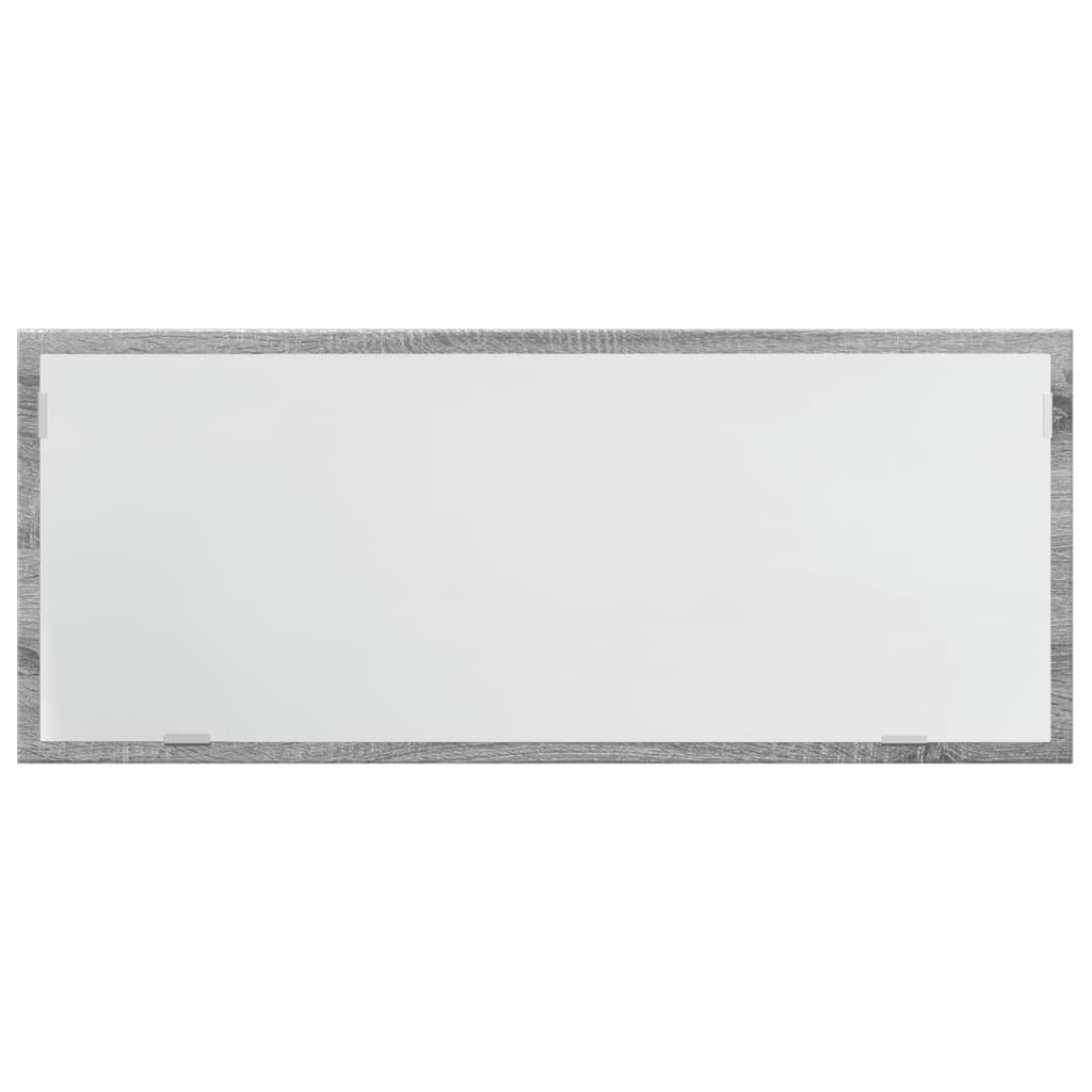 vidaXL Espejo de baño LED madera ingeniería gris Sonoma 100x8,5x37 cm