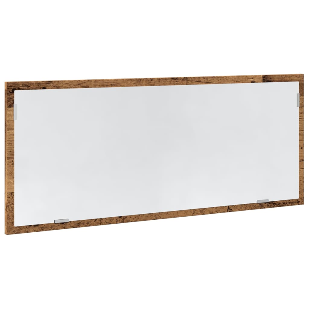 vidaXL Espejo de baño LED madera ingeniería envejecida 100x8,5x37 cm