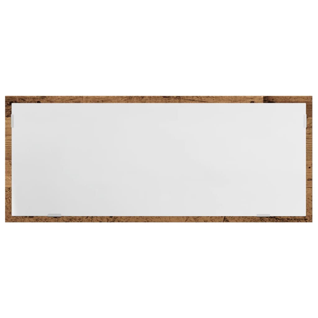 vidaXL Espejo de baño LED madera ingeniería envejecida 100x8,5x37 cm