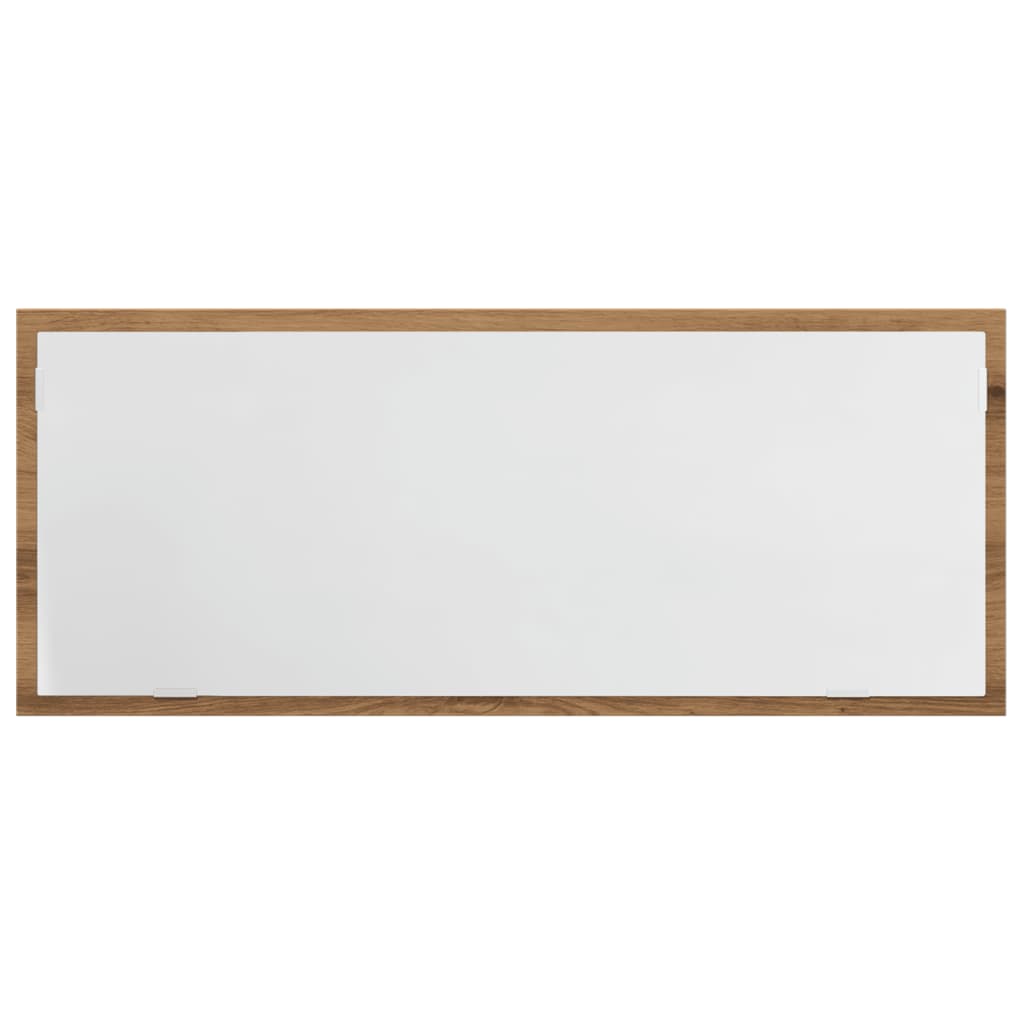 vidaXL Espejo de baño LED madera ingeniería roble artisan 100x8,5x37cm