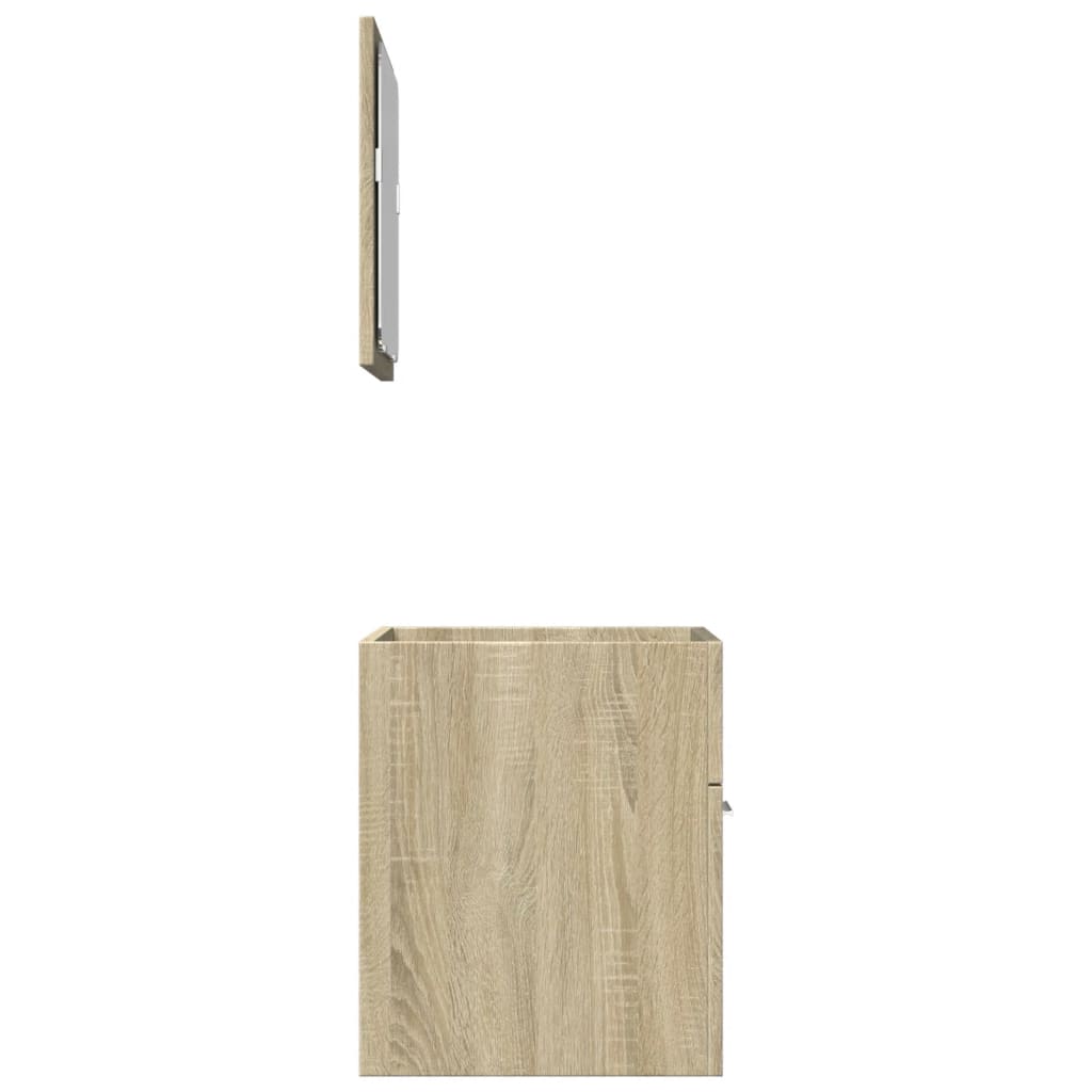 vidaXL Set de muebles de baño 2 pzas madera contrachapada roble Sonoma