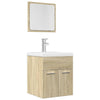 vidaXL Set de muebles de baño 2 pzas madera contrachapada roble Sonoma