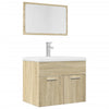 vidaXL Set de muebles de baño 2 pzas madera contrachapada roble Sonoma